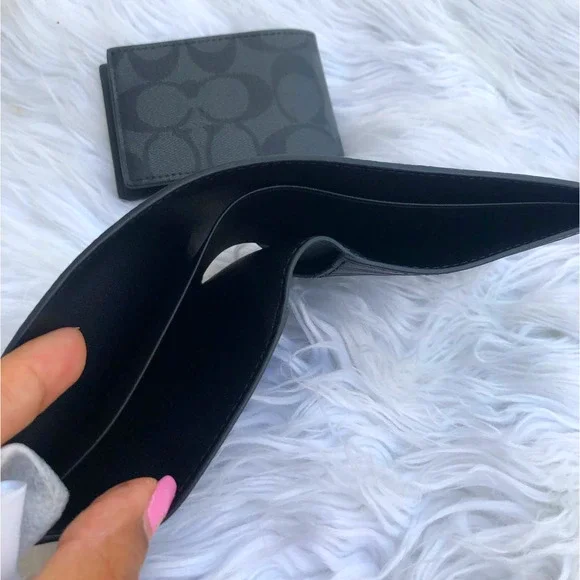 New 🎀 Coach 3 In 1 Wallet In Signature Canvas With Ski Patches - Picture 7 of 10